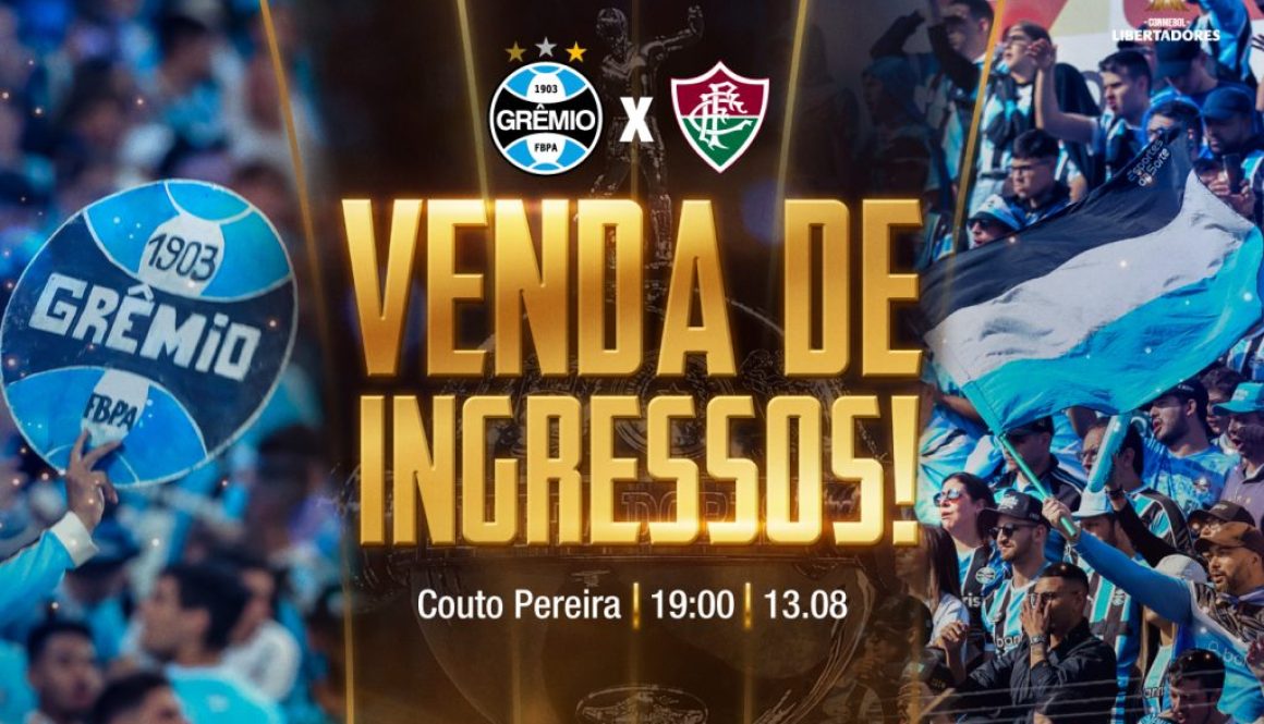 Começa a venda de ingressos para Grêmio e Fluminense, pelas oitavas de final da Libertadores Começa a venda de ingressos para Grêmio e Fluminense, pelas oitavas de final da Libertadores