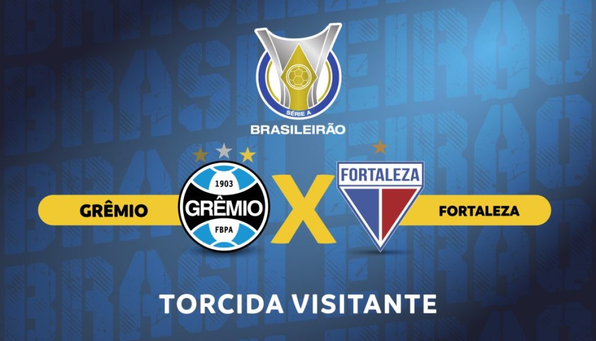 Ingressos para o setor visitante, para partida entre Grêmio x Fortaleza, no dia 04 de outubro, estarão disponíveis nesta quarta-feira