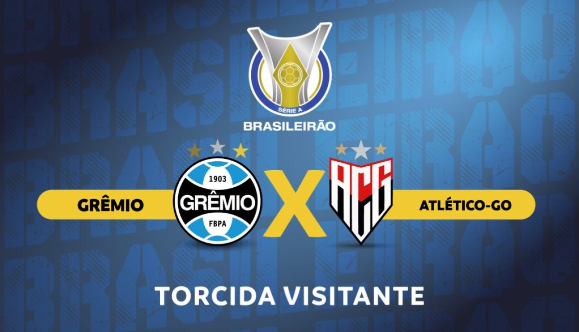 Ingressos para o setor visitante, para partida entre Grêmio x Atlético GO, no dia 26 de outubro, estarão disponíveis nesta quinta-feira